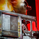 A guy dressed as Sweet Tooth from Twisted Metal
